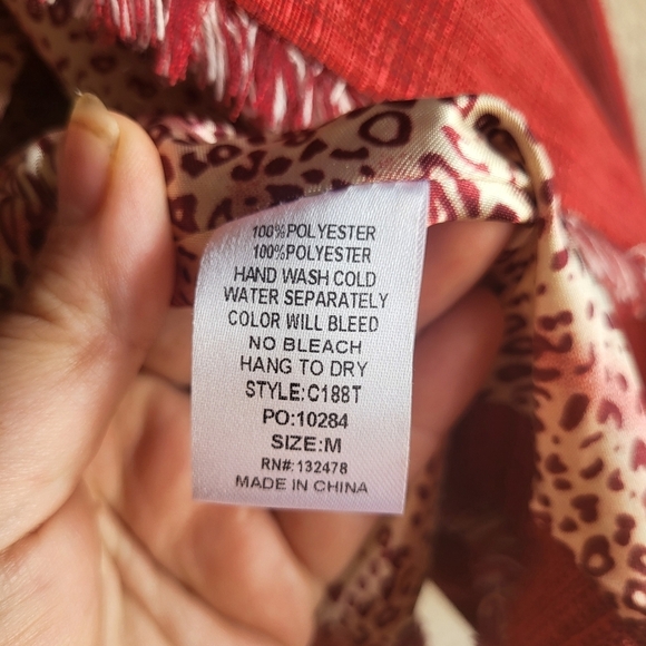 Glam Los Angeles Charlotte Fringe Cayenne Red‎ Blazer Jacket Medium Feminine - Picture 7 of 7